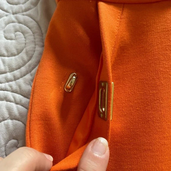 Andrea Jovine bright orange fitted shift dress sleeveless - Picture 8 of 14